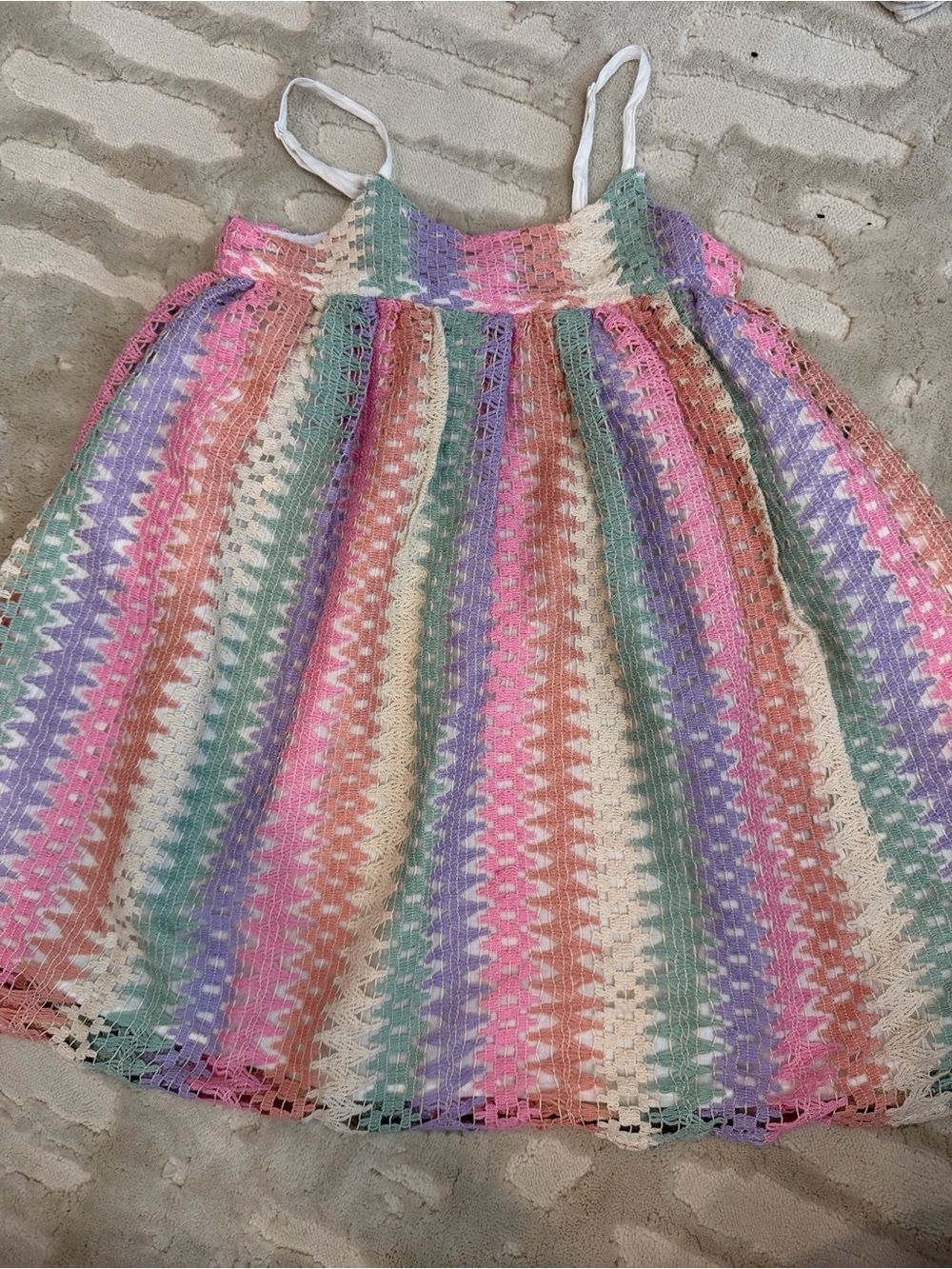 Cotton On Kids Pastel Crochet Dress - Pink, Mint, Lavender, Cream
